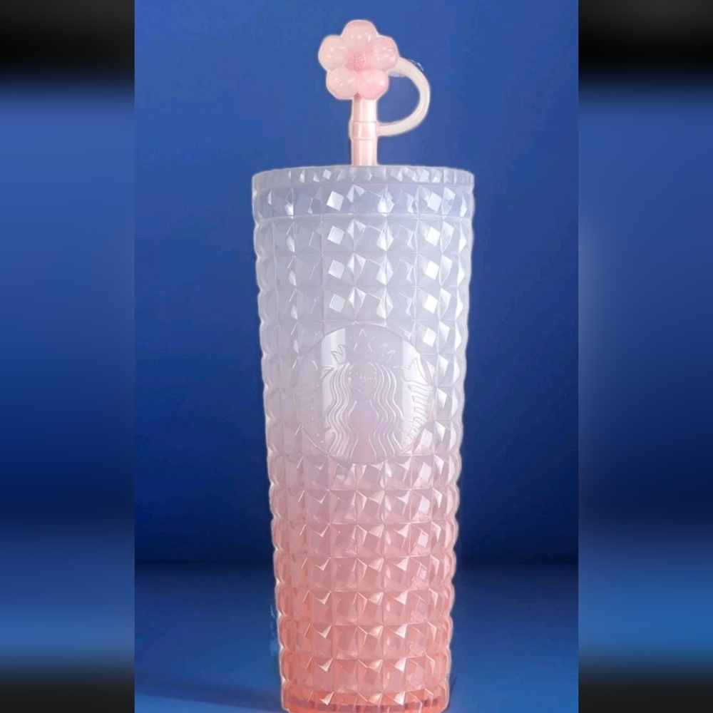 "SOLD" Starbucks Pink Tumbler with Straw